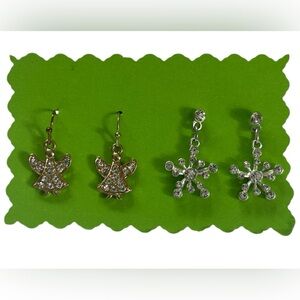 *FREE WITH PURCHASE* CHRISTMAS EARRINGS SET SNOWFLAKE ANGEL